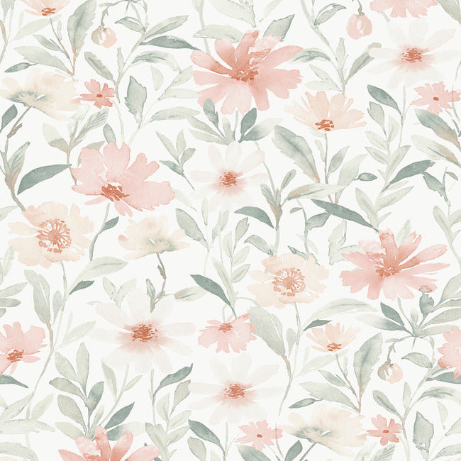 Clara Jean Flower Market Peel & Stick Wallpaper Peel and Stick Wallpaper RoomMates