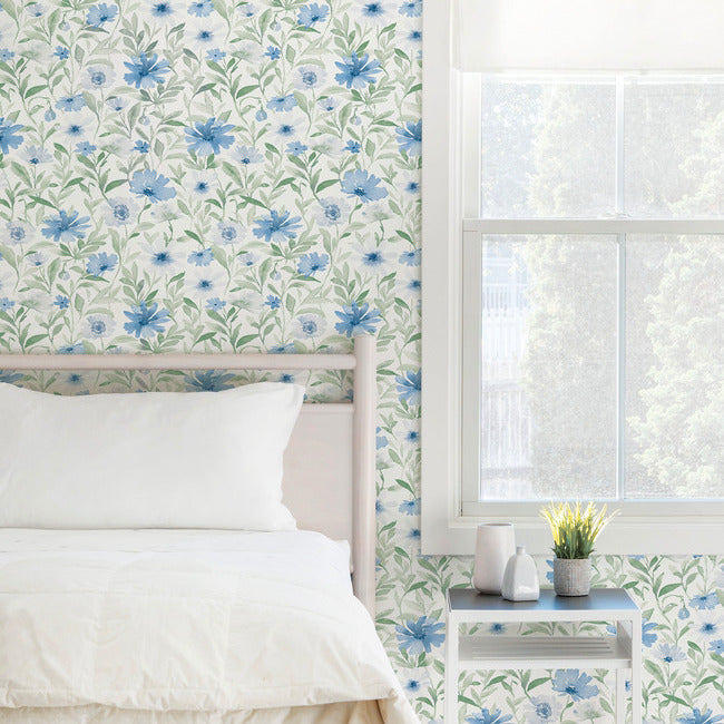 Clara Jean Flower Market Peel & Stick Wallpaper Peel and Stick Wallpaper RoomMates   