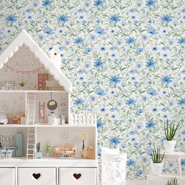 Clara Jean Flower Market Peel & Stick Wallpaper Peel and Stick Wallpaper RoomMates   