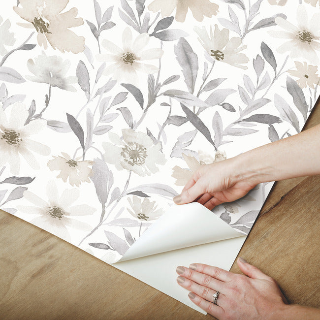 Clara Jean Flower Market Peel & Stick Wallpaper Peel and Stick Wallpaper RoomMates   
