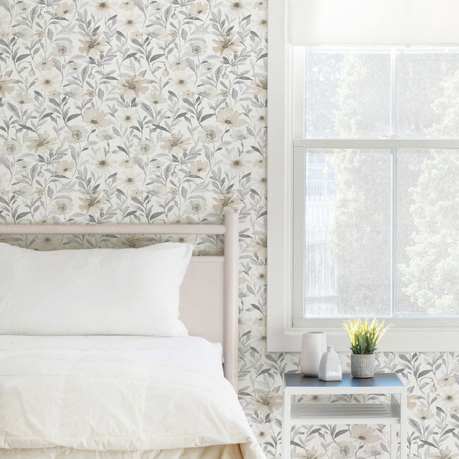 Clara Jean Flower Market Peel & Stick Wallpaper Peel and Stick Wallpaper RoomMates   