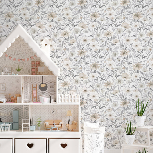 Clara Jean Flower Market Peel & Stick Wallpaper Peel and Stick Wallpaper RoomMates   