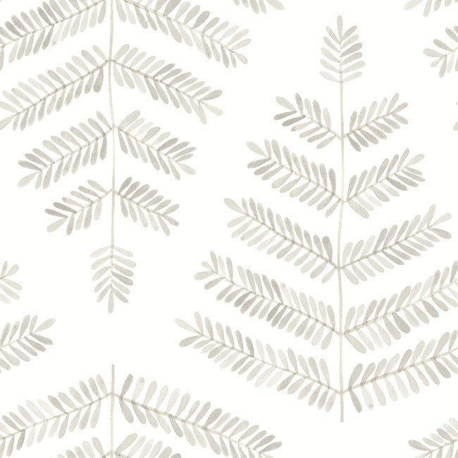 Cat Coquillette Leaflets Peel & Stick Wallpaper Peel and Stick Wallpaper RoomMates Roll Neutral 