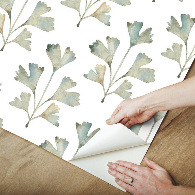 Cat Coquillette Gingko Peel & Stick Wallpaper Peel and Stick Wallpaper RoomMates   