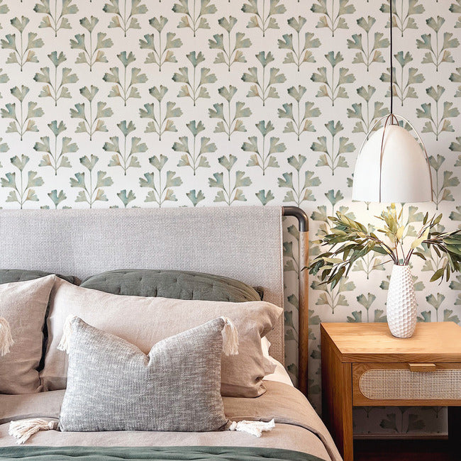 Cat Coquillette Gingko Peel & Stick Wallpaper Peel and Stick Wallpaper RoomMates   