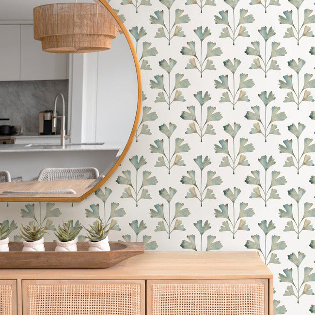 Cat Coquillette Gingko Peel & Stick Wallpaper Peel and Stick Wallpaper RoomMates   
