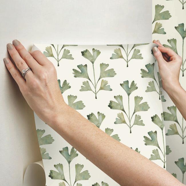 Cat Coquillette Gingko Peel & Stick Wallpaper Peel and Stick Wallpaper RoomMates   