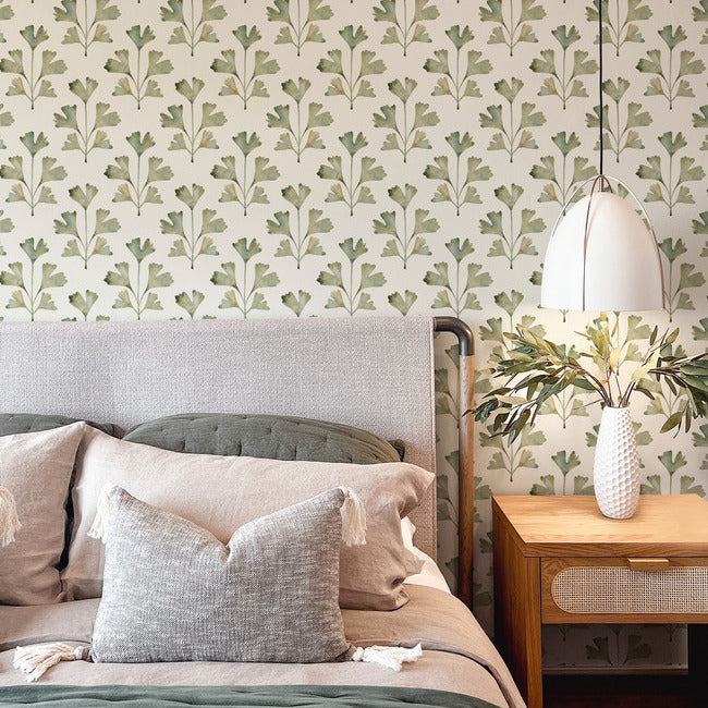 Cat Coquillette Gingko Peel & Stick Wallpaper Peel and Stick Wallpaper RoomMates   