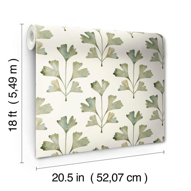 Cat Coquillette Gingko Peel & Stick Wallpaper Peel and Stick Wallpaper RoomMates   