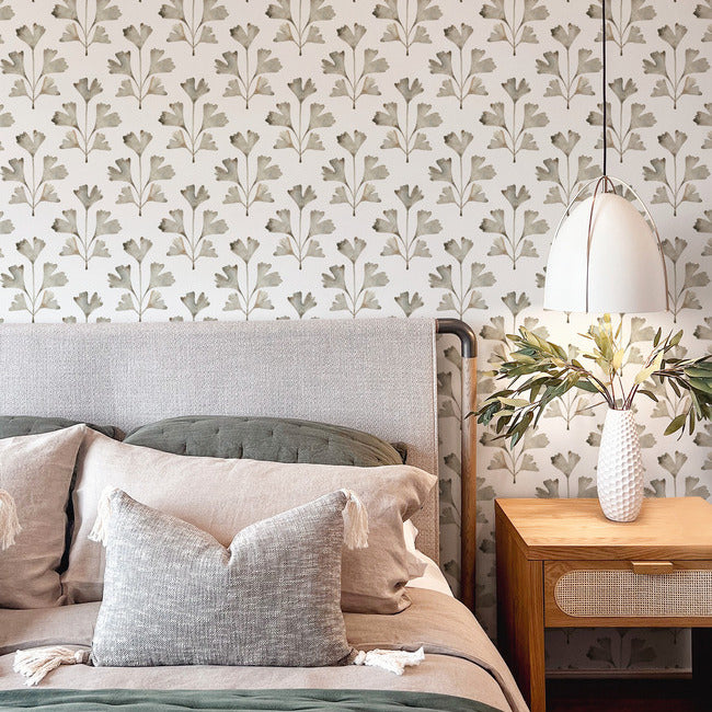 Cat Coquillette Gingko Peel & Stick Wallpaper Peel and Stick Wallpaper RoomMates   