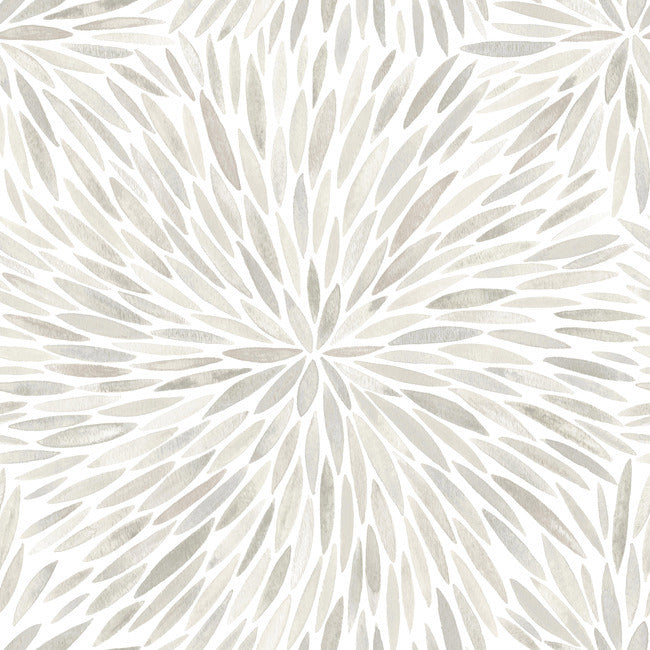 Cat Coquillette Burst Peel & Stick Wallpaper Peel and Stick Wallpaper RoomMates Roll Neutral 