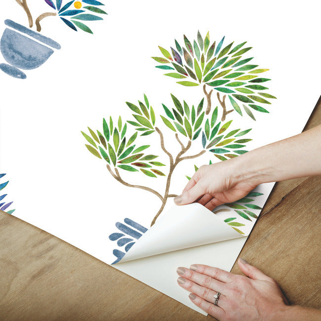Cat Coquillette Bonsai Peel & Stick Wallpaper Peel and Stick Wallpaper RoomMates   