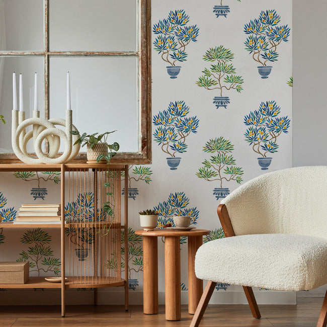 Cat Coquillette Bonsai Peel & Stick Wallpaper Peel and Stick Wallpaper RoomMates   