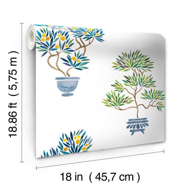 Cat Coquillette Bonsai Peel & Stick Wallpaper Peel and Stick Wallpaper RoomMates   