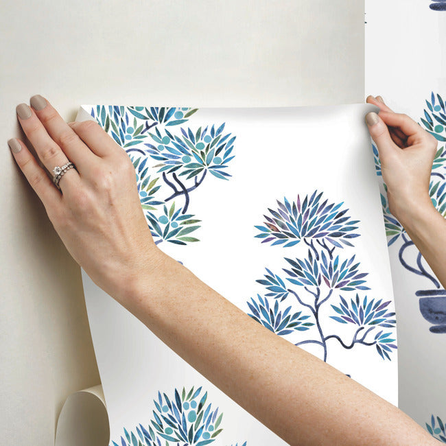 Cat Coquillette Bonsai Peel & Stick Wallpaper Peel and Stick Wallpaper RoomMates   