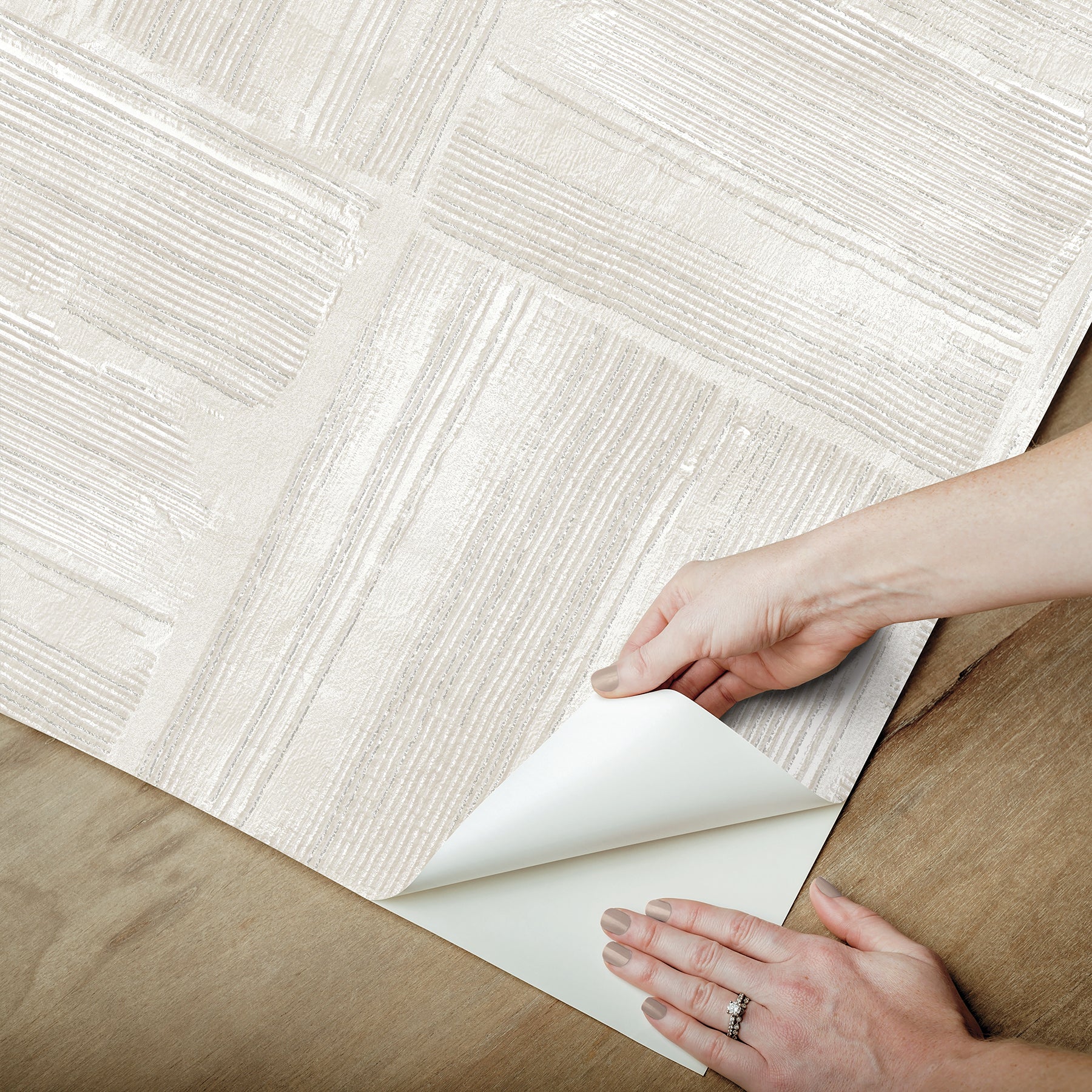 Dimensional Square Plaster Peel and Stick Wallpaper Peel and Stick Wallpaper RoomMates   