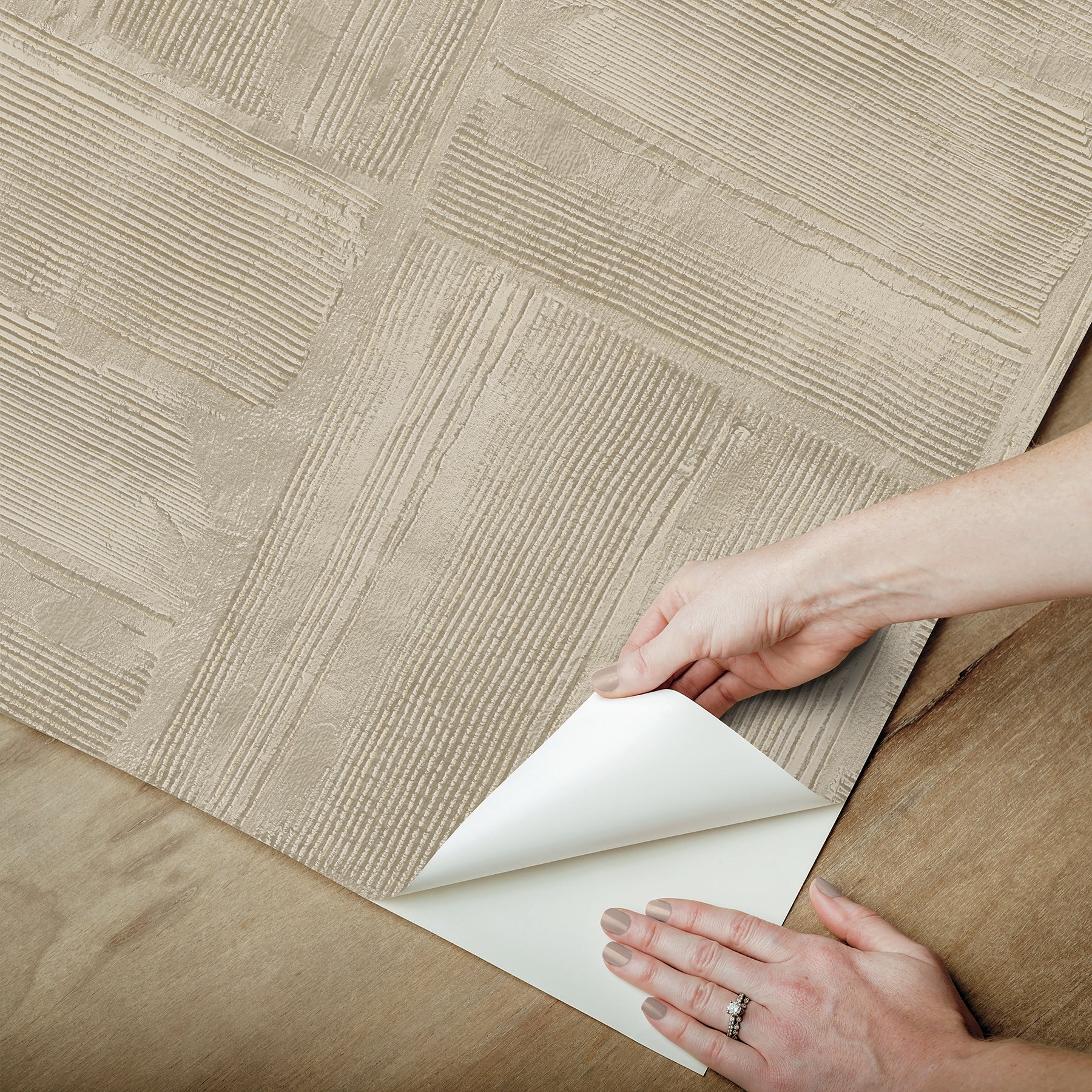 Dimensional Square Plaster Peel and Stick Wallpaper Peel and Stick Wallpaper RoomMates   