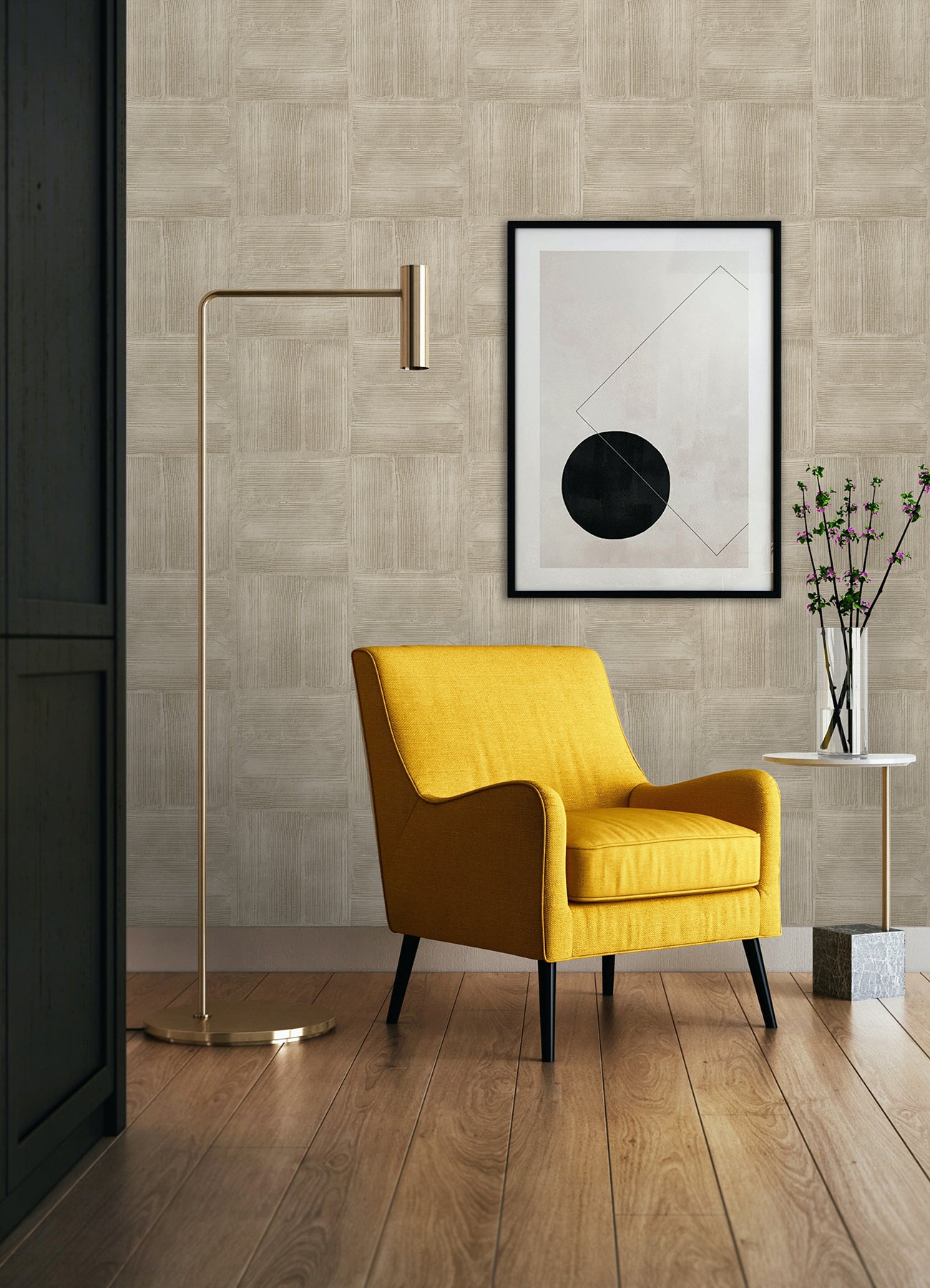 Dimensional Square Plaster Peel and Stick Wallpaper Peel and Stick Wallpaper RoomMates   