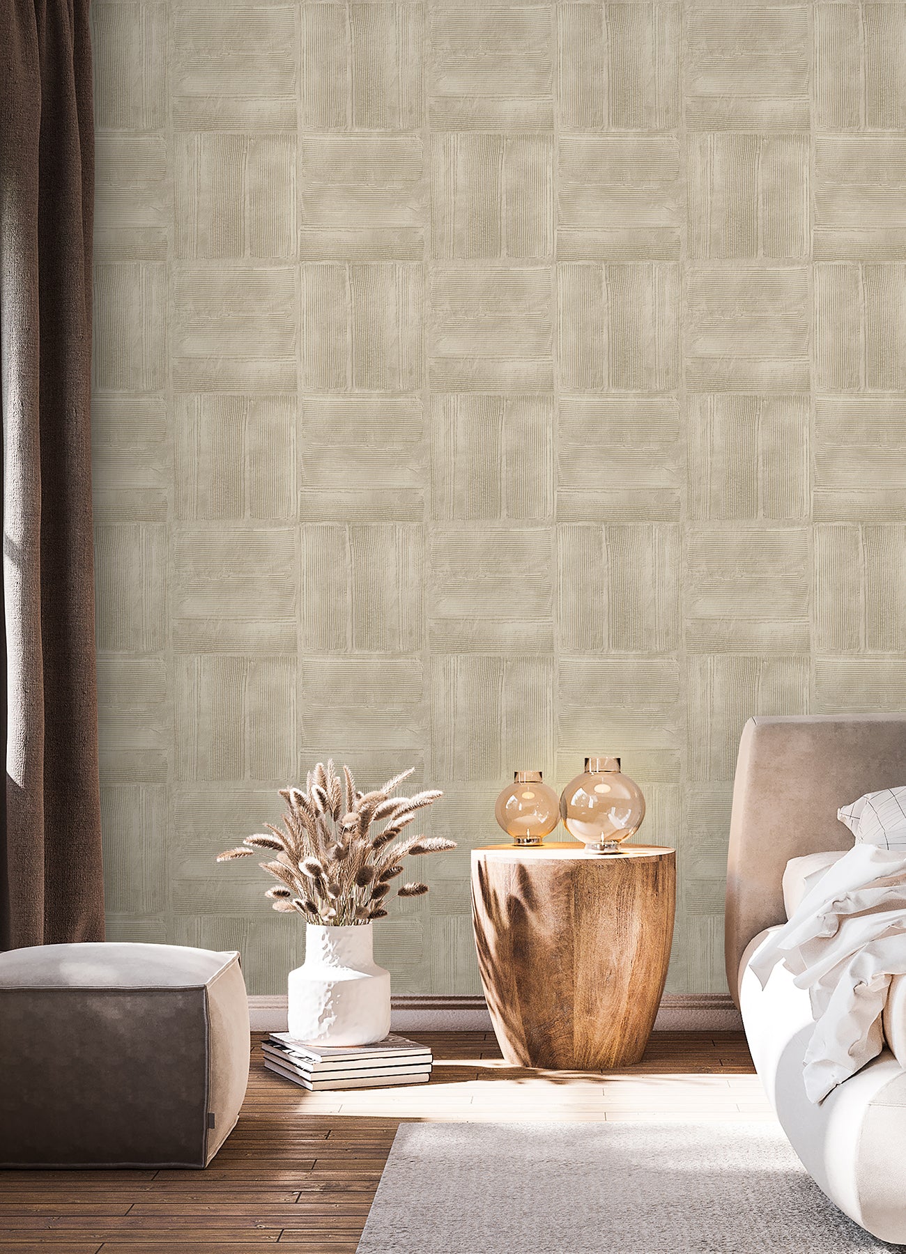 Dimensional Square Plaster Peel and Stick Wallpaper Peel and Stick Wallpaper RoomMates   