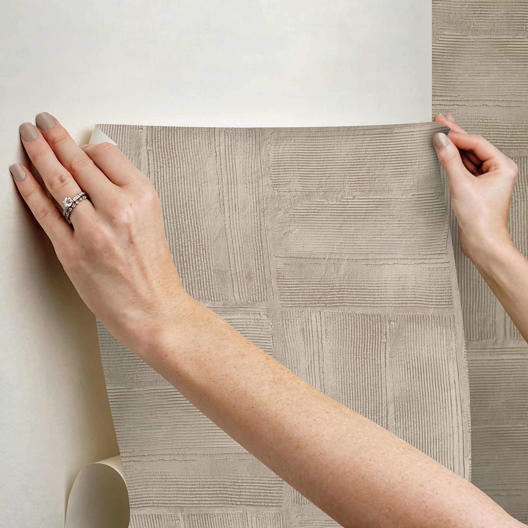 Dimensional Square Plaster Peel and Stick Wallpaper Peel and Stick Wallpaper RoomMates   