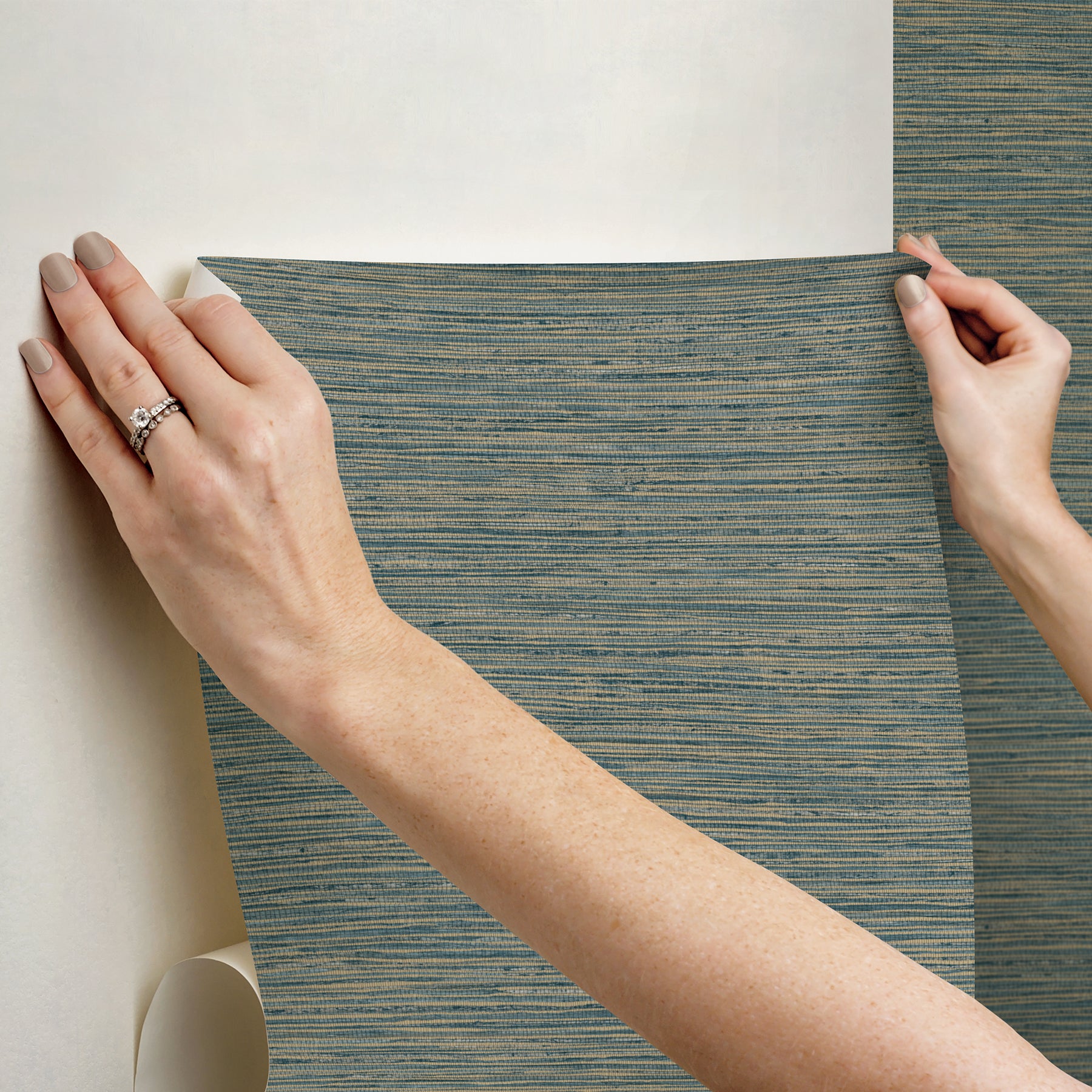 Dimensional Grasscloth Peel and Stick Wallpaper Peel and Stick Wallpaper RoomMates   