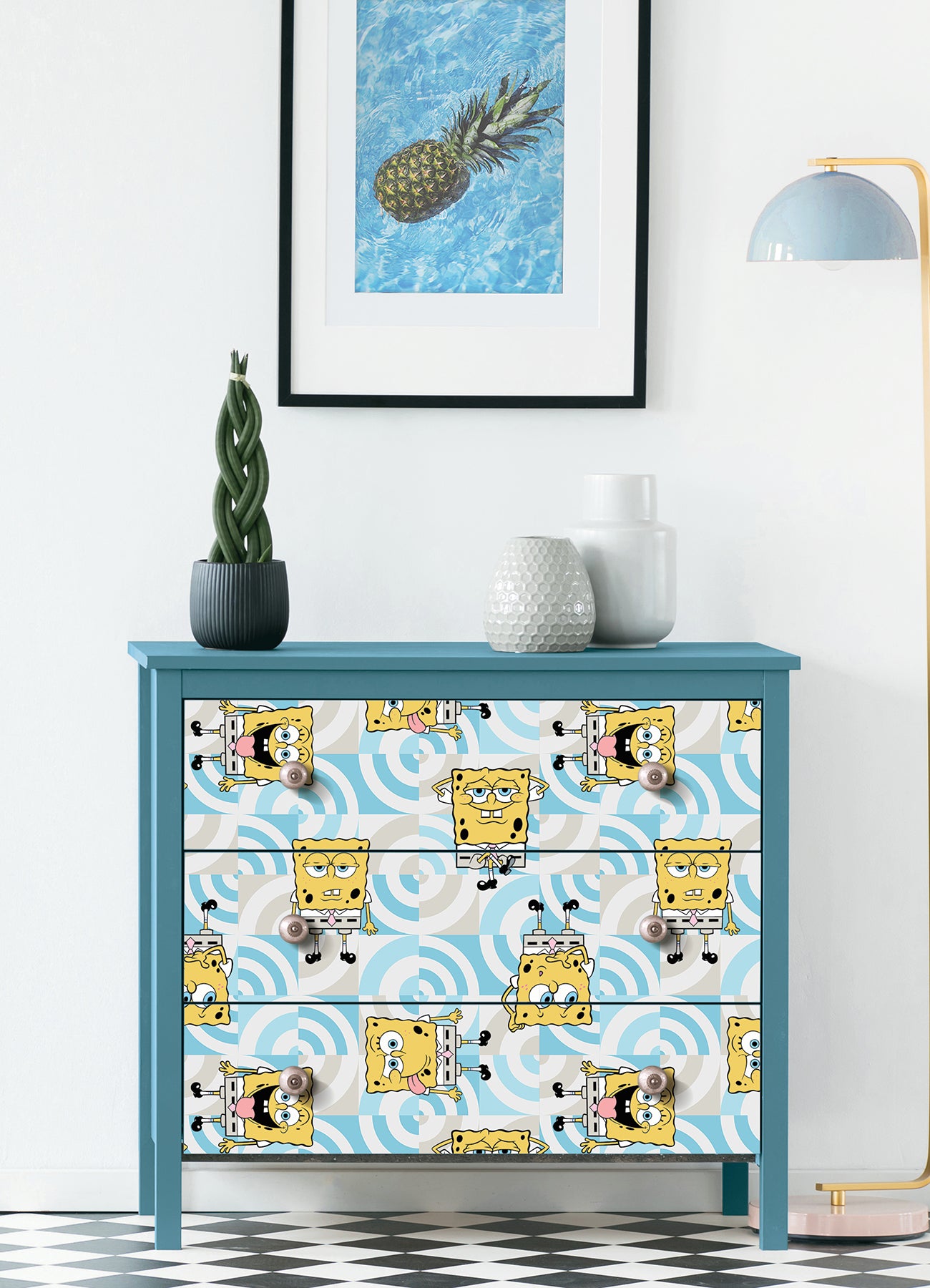 SpongeBob SquarePants Funny Faces Peel and Stick Wallpaper Peel and Stick Wallpaper RoomMates   