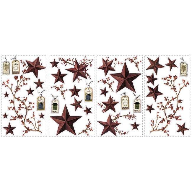 Country Stars & Berries Wall Decals Wall Decals RoomMates   