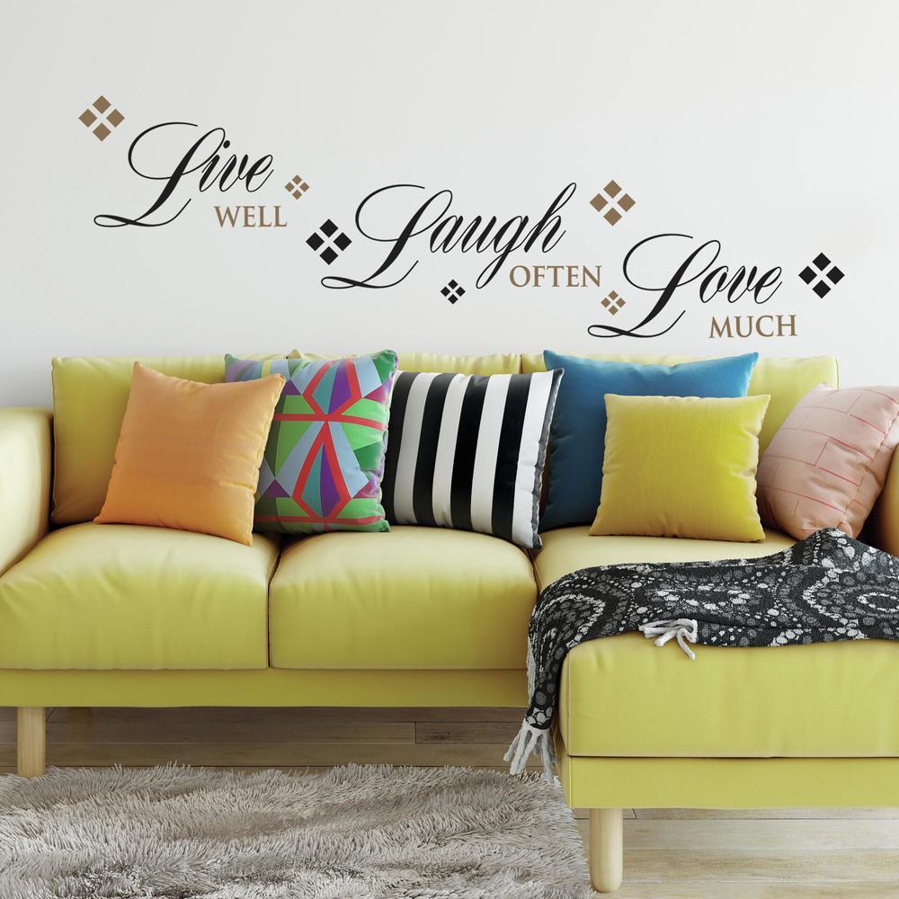 Live, Love, Laugh Quote Wall Decals Wall Decals RoomMates   