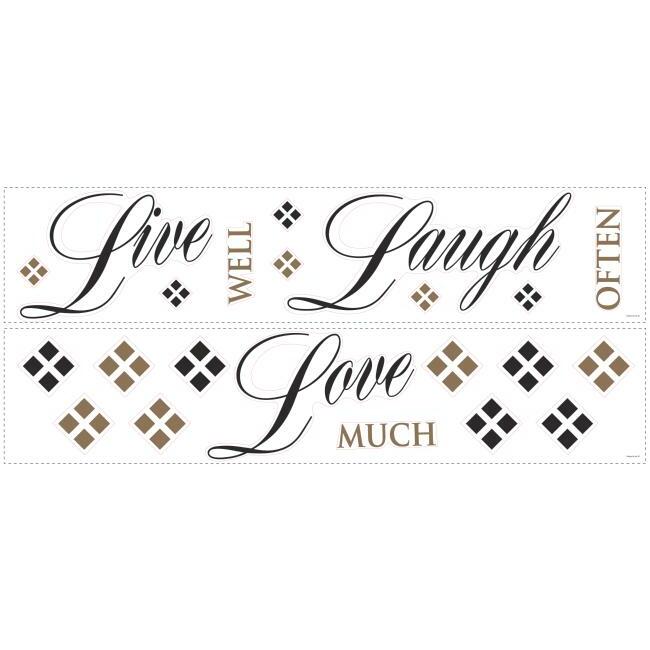 Live, Love, Laugh Quote Wall Decals Wall Decals RoomMates   