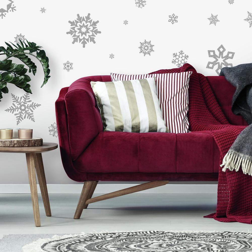 Glitter Snowflakes Wall Decals Wall Decals RoomMates   