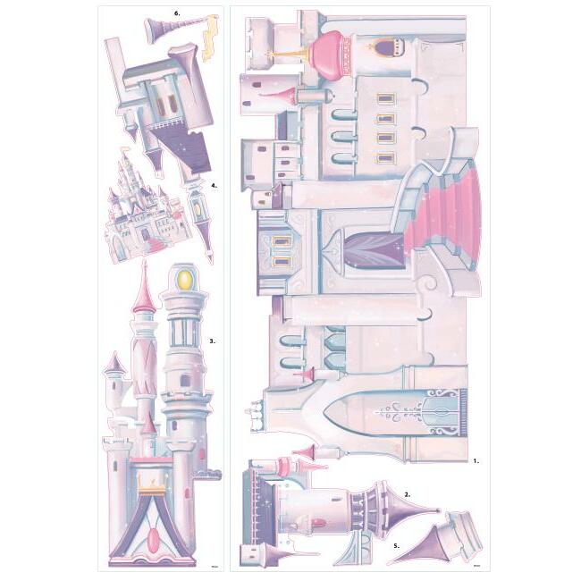 Disney Princess Castle Giant Wall Decal with Glitter Wall Decals RoomMates   