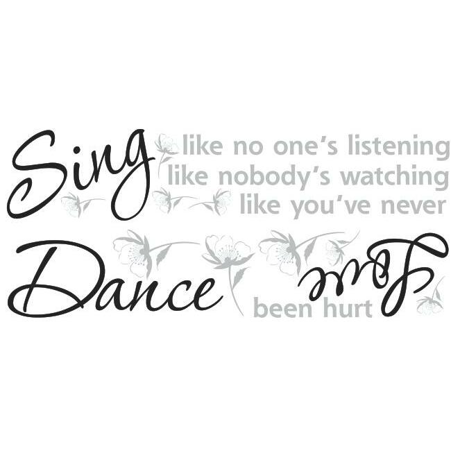 Sing, Dance, Love Quote Wall Decals Wall Decals RoomMates   
