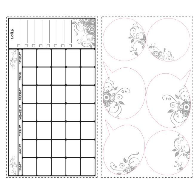 Dry Erase Calendar Wall Decals Wall Decals RoomMates   