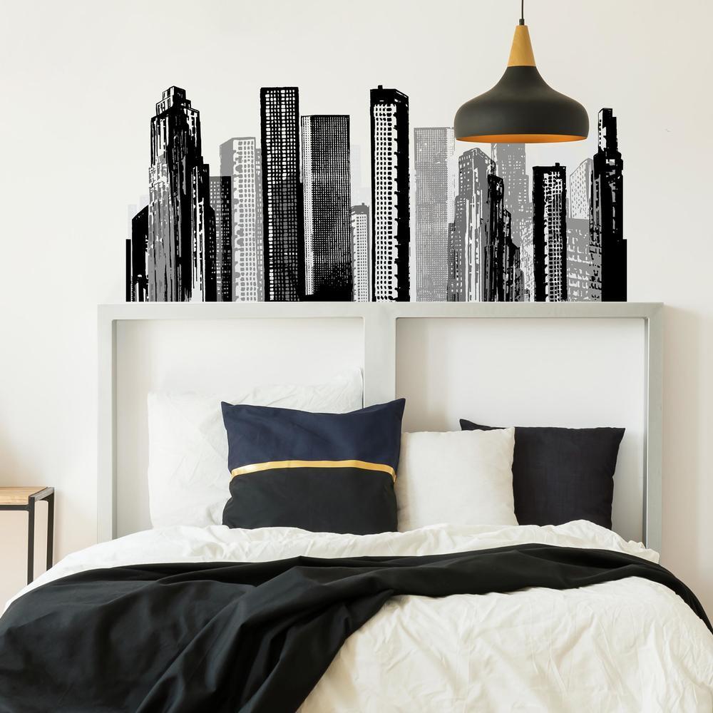 Cityscape Giant Wall Decal Wall Decals RoomMates   