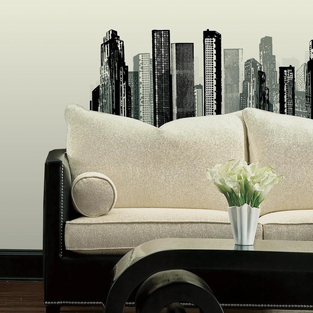 Cityscape Giant Wall Decal Wall Decals RoomMates   