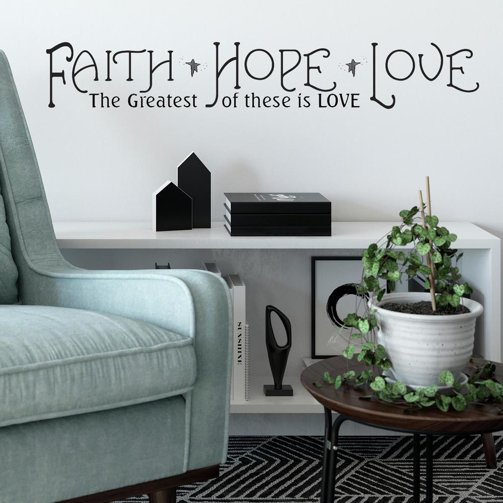 Faith, Hope, Love Quote Wall Decals Wall Decals RoomMates   