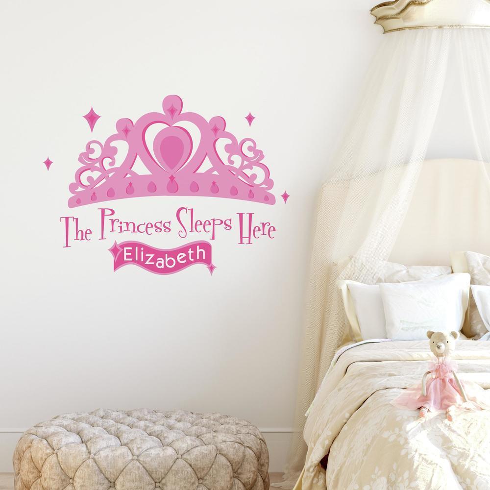 The Princess Sleeps Here Giant Wall Decal with Alphabet Wall Decals RoomMates   