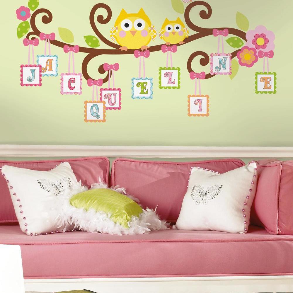 Scroll Tree Letter Branch Wall Decals with Alphabet for Personalization Wall Decals RoomMates   