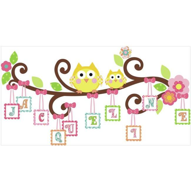 Scroll Tree Letter Branch Wall Decals with Alphabet for Personalization Wall Decals RoomMates   