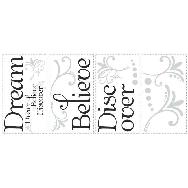 Dream, Believe, Discover Quote Wall Decals Wall Decals RoomMates   