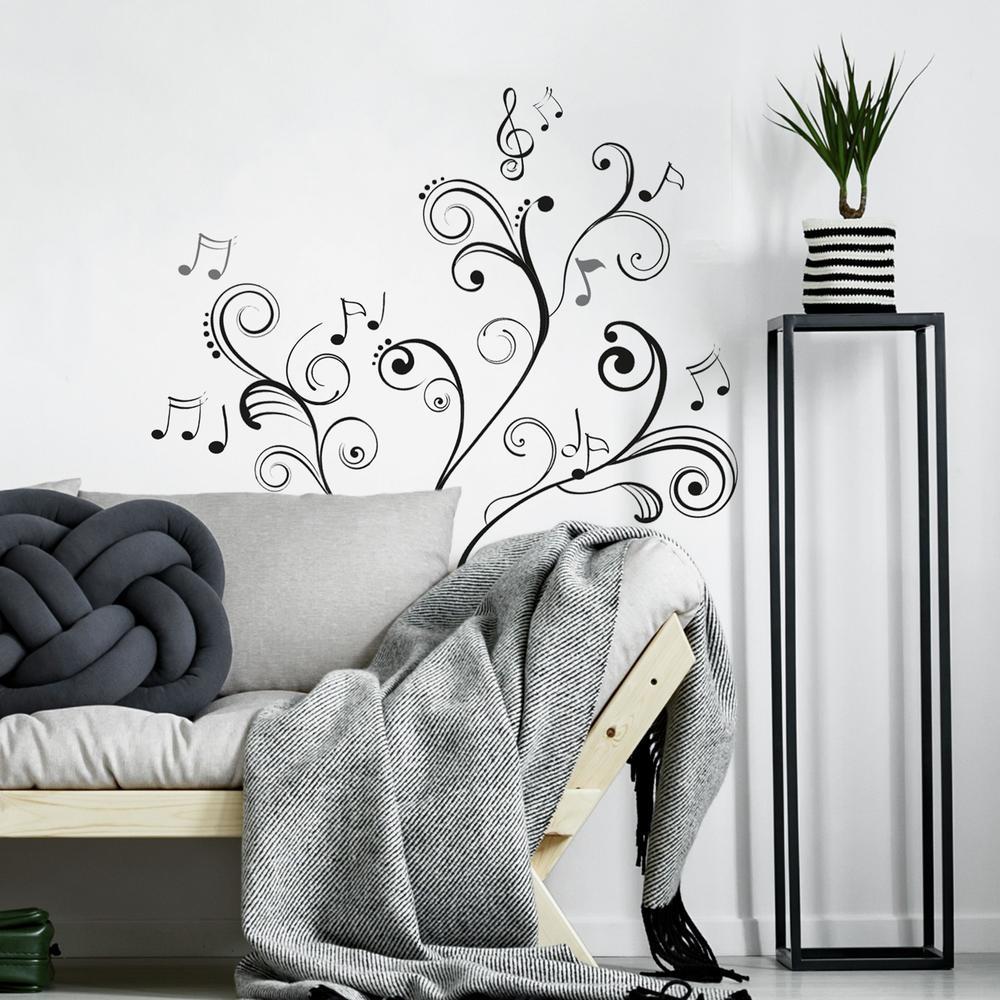 Music Note Scroll Wall Decals Wall Decals RoomMates   