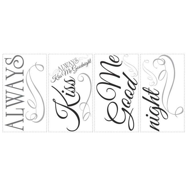 Always Kiss Me Goodnight Quote Wall Decals Wall Decals RoomMates   