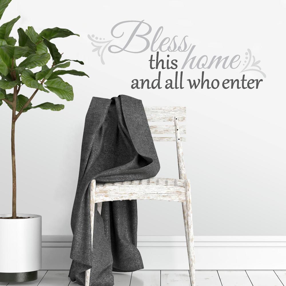 Bless This Home Quote Wall Decals Wall Decals RoomMates   