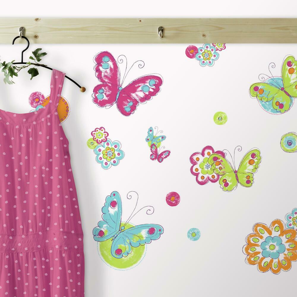 Brushwork Butterfly Wall Decals Wall Decals RoomMates   
