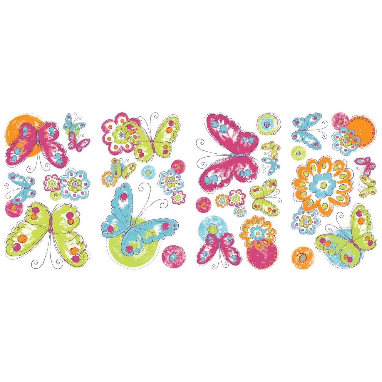 Brushwork Butterfly Wall Decals Wall Decals RoomMates   