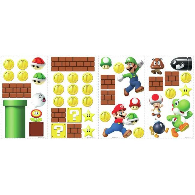 Nintendo Super Mario Bros. Mario & Luigi Build A Scene Wall Decals Wall Decals RoomMates   