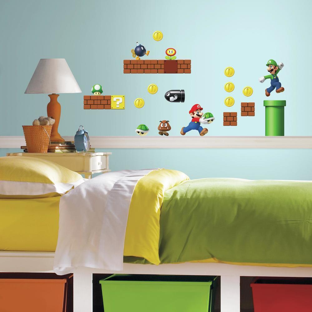 Nintendo Super Mario Bros. Mario & Luigi Build A Scene Wall Decals Wall Decals RoomMates   