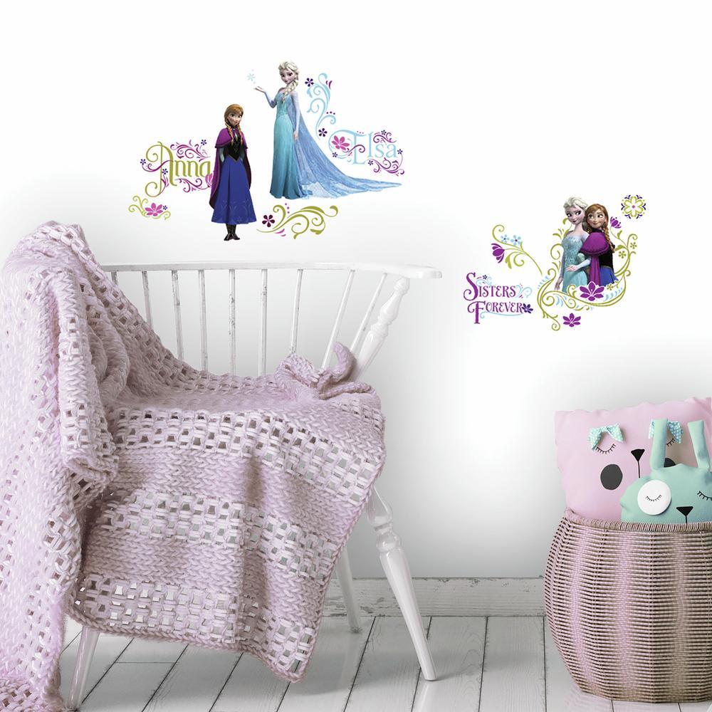 Frozen Wall Decals with Glitter Wall Decals RoomMates   