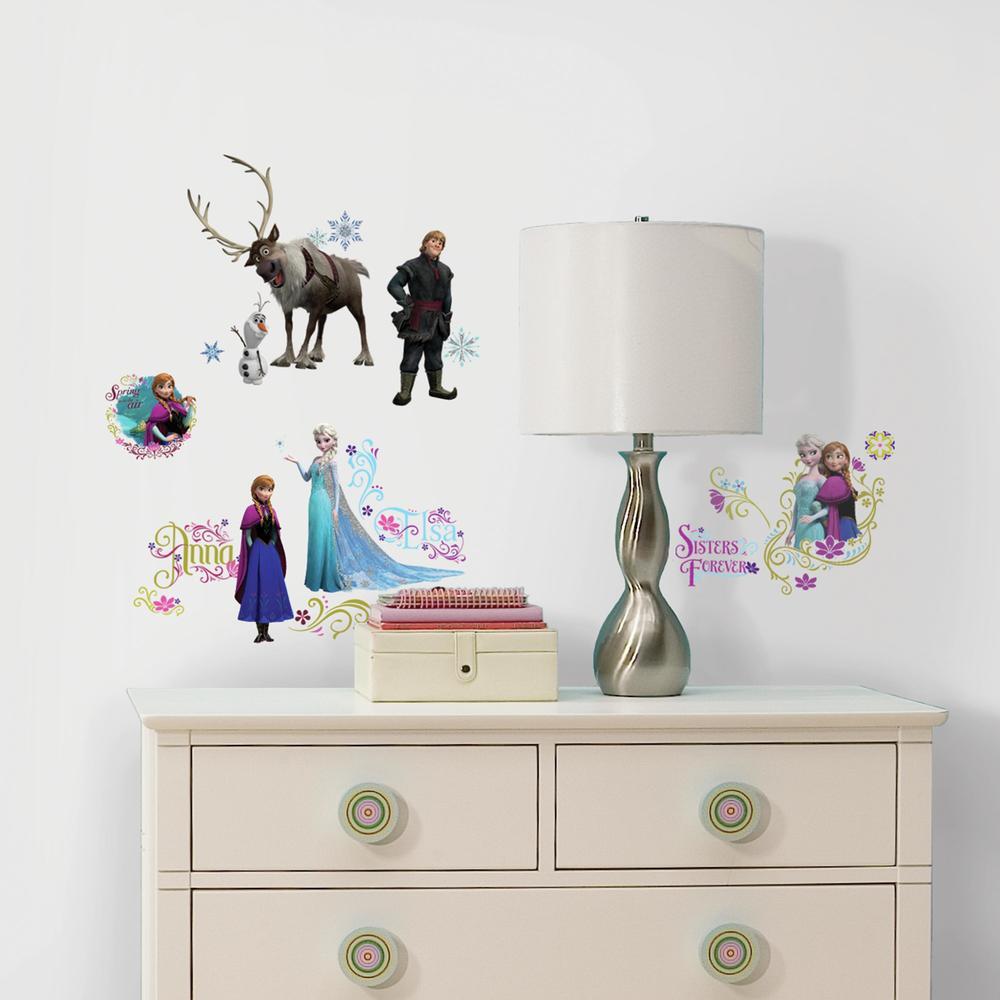 Frozen Wall Decals with Glitter Wall Decals RoomMates   