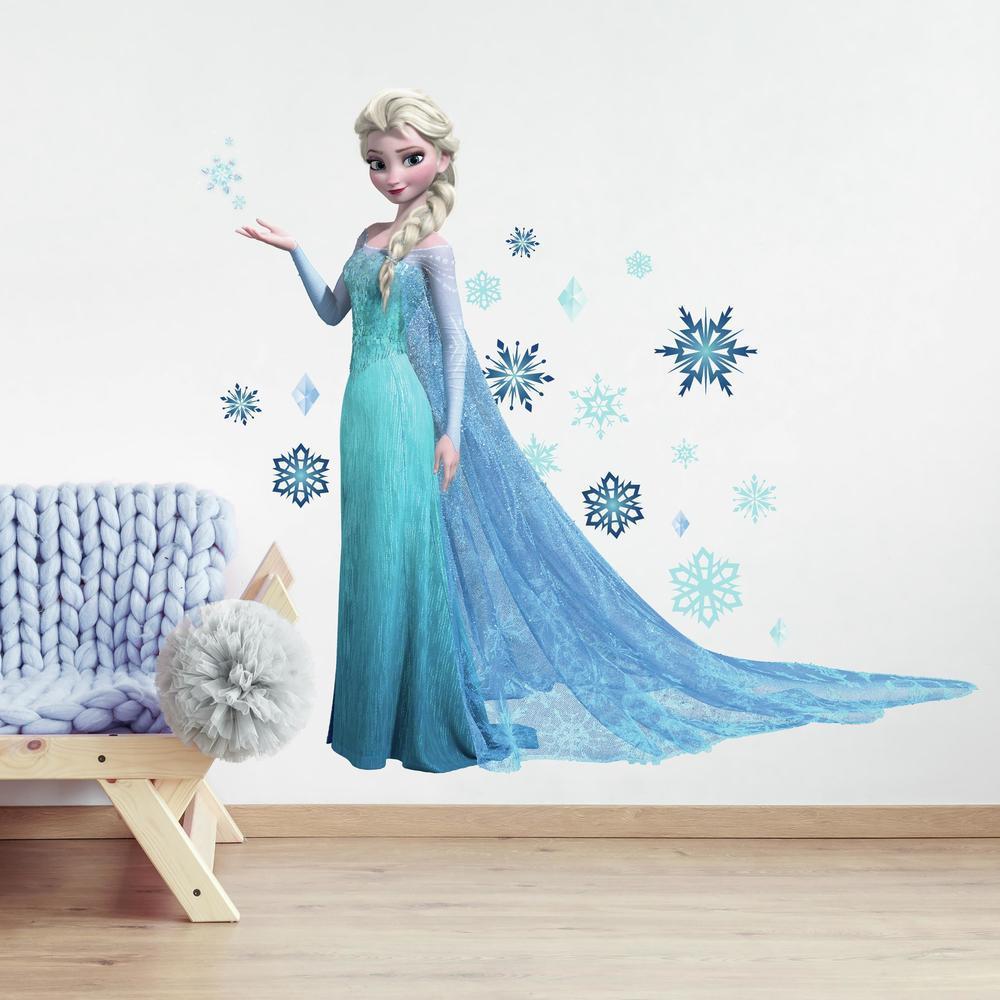 Frozen Elsa Giant Wall Decals with Glitter Wall Decals RoomMates   